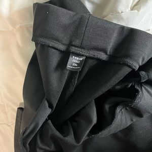 Shien black flare work pants